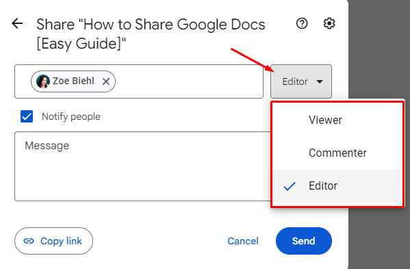 Phân quyền truy cập và chia sẻ trên Google Docs