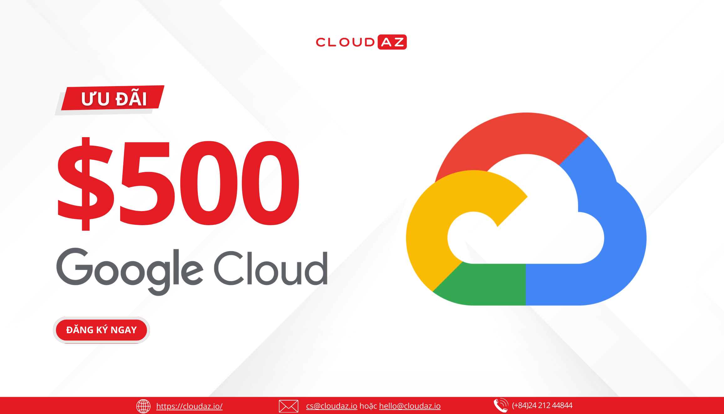 Google Cloud Platform Điện toán đám mây Chuyển đổi số doanh nghiệp Credit GCP Hỗ trợ kỹ thuật miễn phí CloudAZ 5 năm CloudAZ Đối tác Google Cloud Hạ tầng công nghệ Ưu đãi Google Workspace Đánh giá Google Cloud Tri ân khách hàng Giải pháp chuyển đổi số Kỹ thuật chuyên nghiệp Dịch vụ điện toán đám mây.