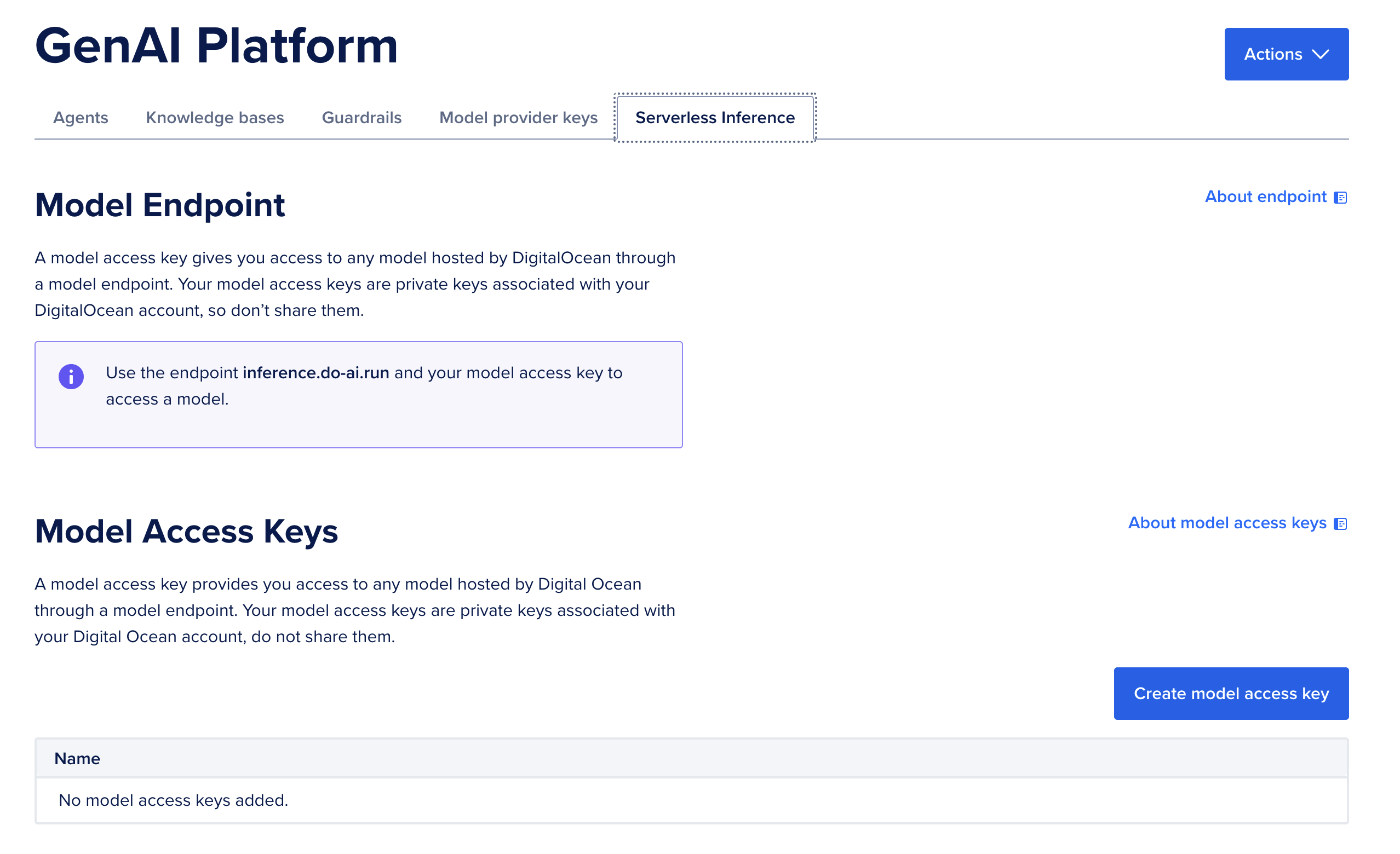 Tạo khóa truy cập mô hình qua Cloud Console