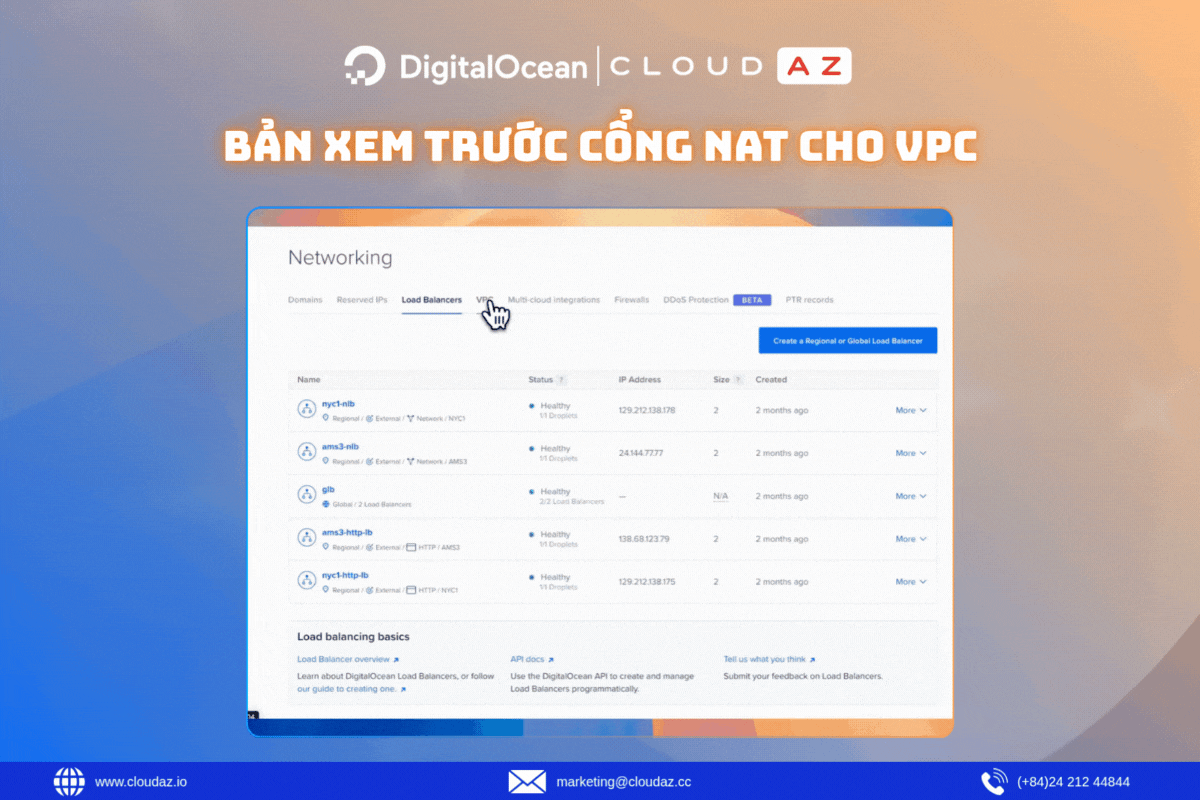 DigitalOcean Ra Mắt Bản Xem Trước Cổng NAT cho VPC: Tập Trung hóa Lưu Lượng Ra Ngoài và Cung Cấp IP Tĩnh