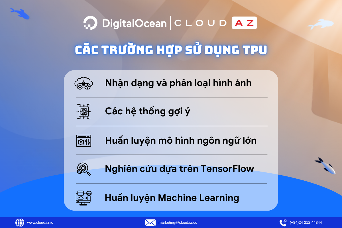 Các trường hợp sử dụng TPU