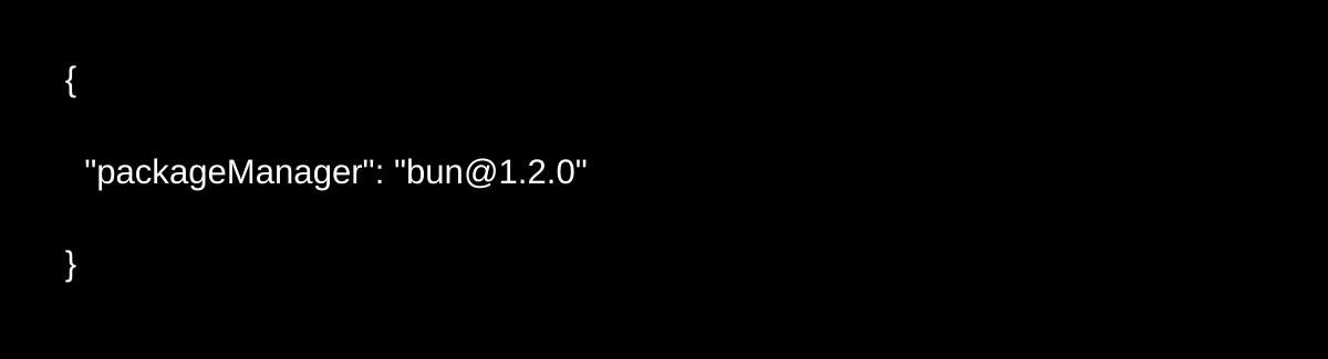 Khi Bun được định nghĩa là trình quản lý gói trong tệp package.json