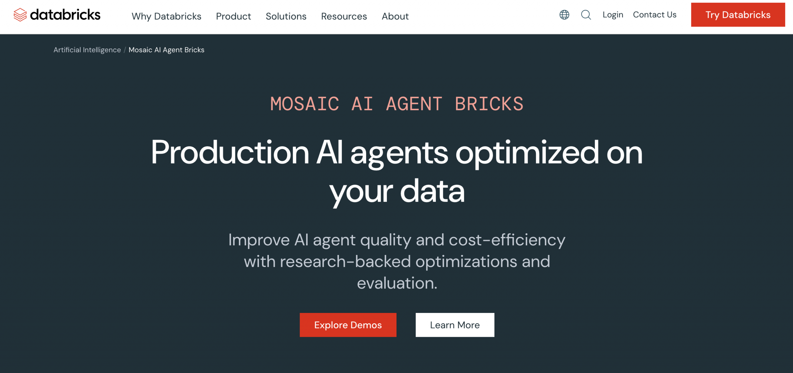 Databricks Mosaic AI Agent Bricks