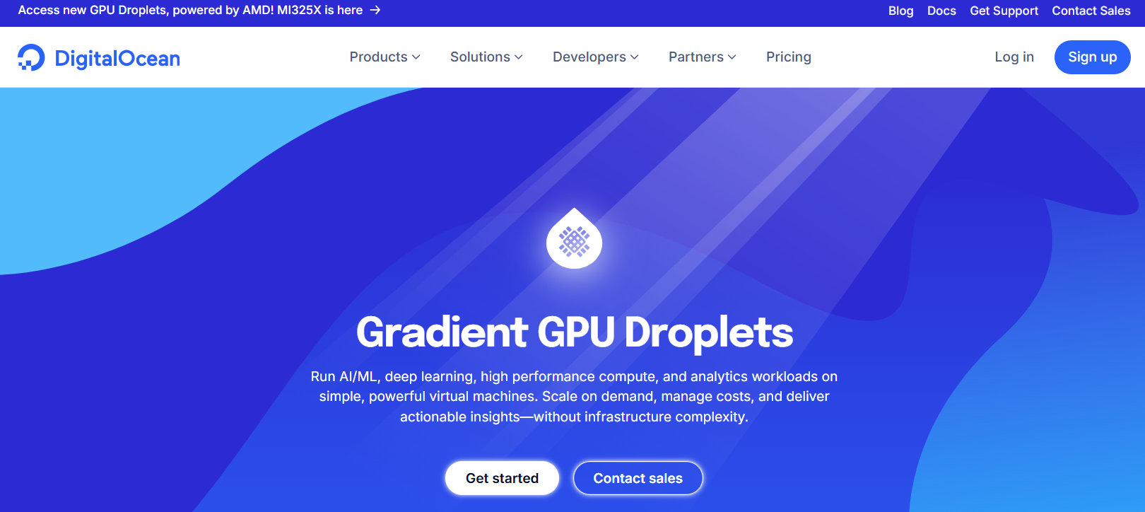 DigitalOcean Gradient™ AI GPU Droplets